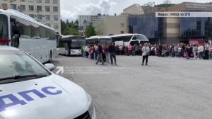 Госавтоинспекторы обеспечили сопровождение детей в оздоровительные лагеря