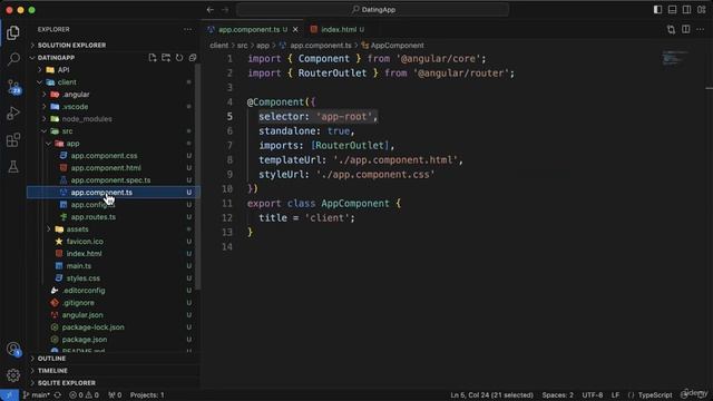 21 - Running the angular project and reviewing the bootstrap of the app смотреть онлайн