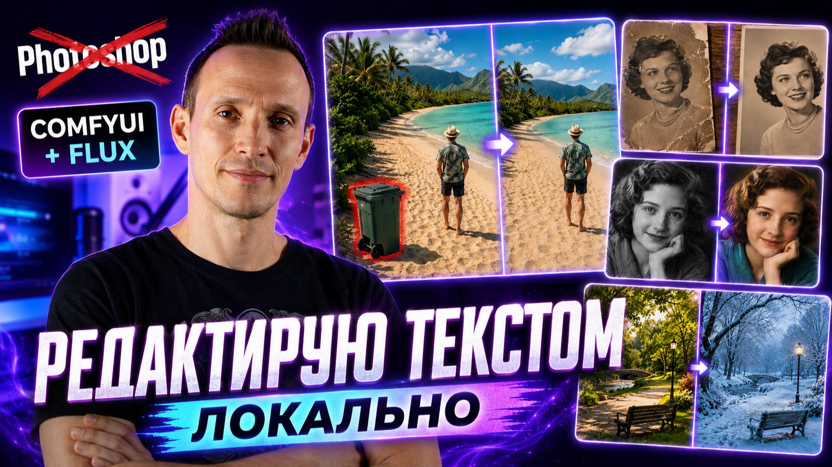 Photoshop больше не нужен? Flux в ComfyUI редактирует фото по тексту (Урок 206) смотреть онлайн