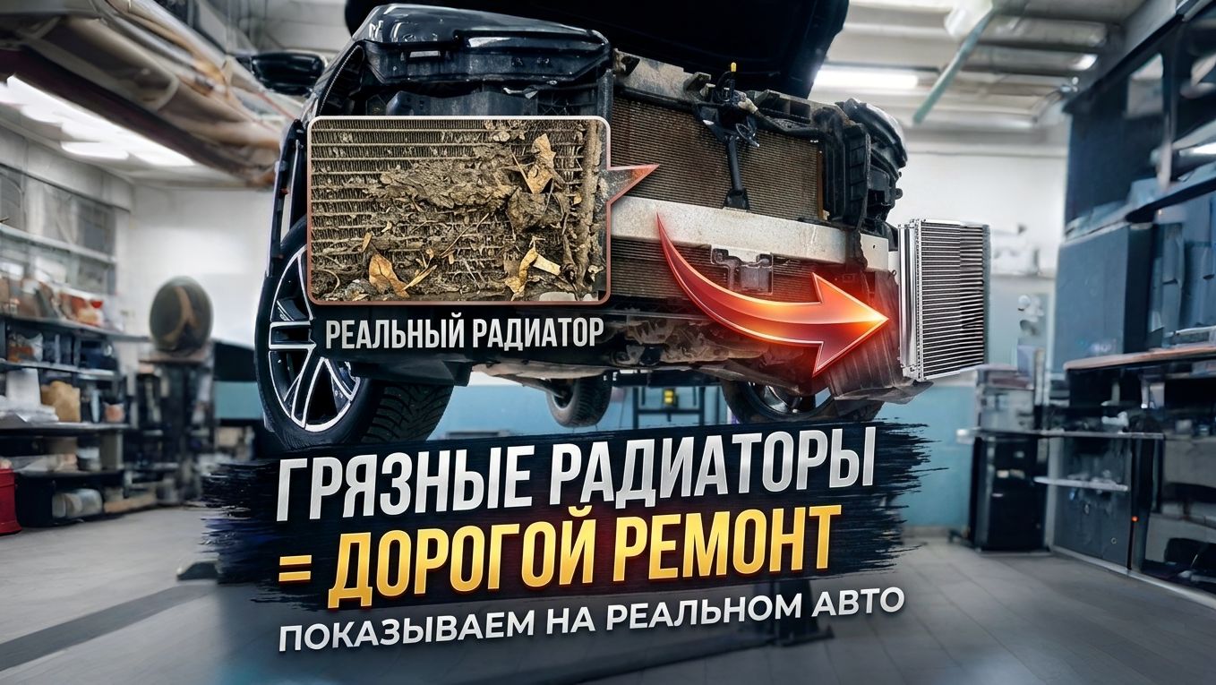 Грязные радиаторы = дорогой ремонт. Показываем на реальном авто