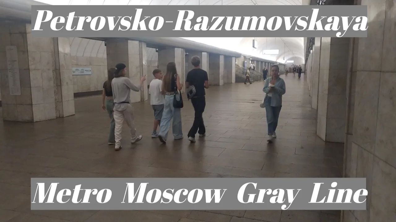 Станция метро Петровско-Разумовская интерьер, поезда, пассажиры Москва, Фрагмент 20