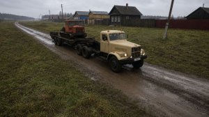 Перевозка техники на лесоповал на КрАЗ-258 - Motor Depot