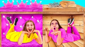 Секретный Домик Под Кроватью # Богатая vs Бедная Сумасшедший Челлендж от TeenTeam Challenge