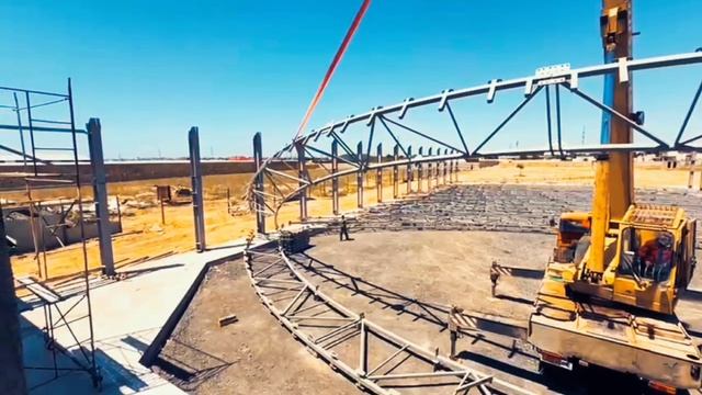 МОНТАЖ В КАЗАХСТАНЕ: Как мы строим арочное здание 32x62м в Актау!