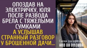 Истории из жизни Опоздав на электричку, Юля после развода брела с тяжелыми сумками… А услышав…