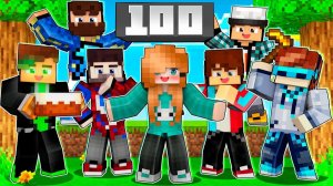 😱 100 ДНЕЙ ЮТУБЕРОВ В МАЙНКРАФТЕ!