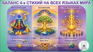 БАЛАНС 4х СТИХИЙ на всех ЯЗЫКАХ МИРА. Ежедн.утрен. ОНЛАЙН практики. Елена Голуб, Германия МаЭД. МНШУ