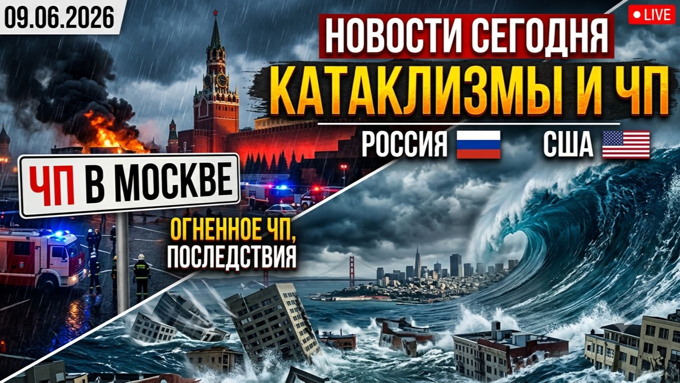 Новости Сегодня 09.06.2026: ЧП в Москве, Катаклизмы и Главные События (Россия, США)