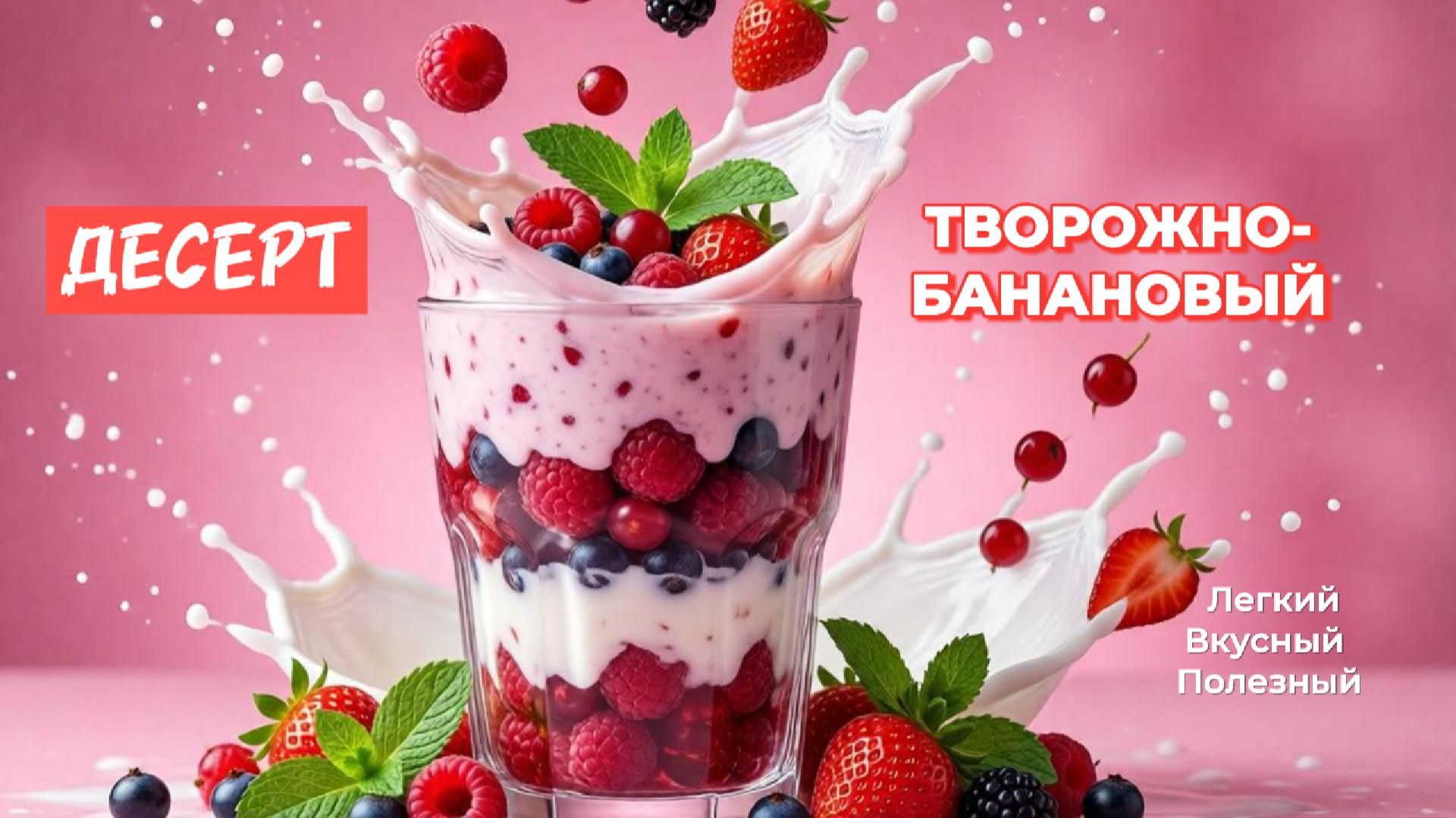 Натуральный,вкусный и полезный творожно-банановый десерт без выпечки,для всей семьи! Простои легко!