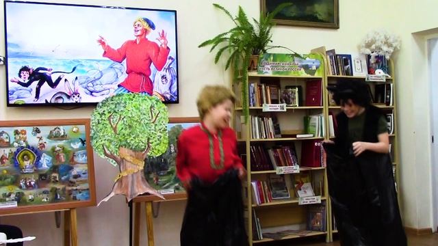 Фрагменты мероприятия в Кольчугинской детской библиотеке, посвящённого дню рождения А.С. Пушкина