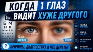 Когда 1 глаз видит хуже другого: причины, диагностика и что делать