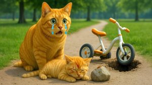 Котенок выпал из цикла, мама-кошка с разбитым сердцем отвезла его в больницу 😿❤️ 30 серий в 1 #cat