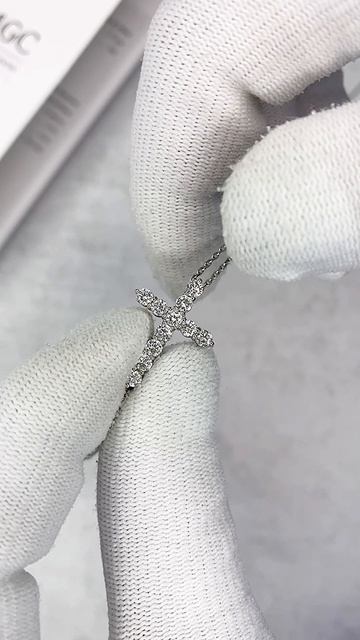 Крест с бриллиантами на цепи арт: К11367