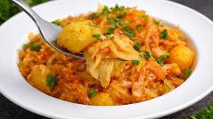 ЗАБЫТЫЙ РЕЦЕПТ из ДЕТСТВА!  ТУШЁНАЯ КАПУСТА как у БАБУШКИ — ВКУСНЕЕ НЕ БЫВАЕТ!