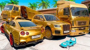 Угнал кучу золотых чит тачек у мажора в GTA 5! Битва воров в ГТА 5 Онлайн!