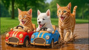 Мама-кошка подстригает шерсть на ферме и делает тигровую шапку для котят дома🐾🎩🐯