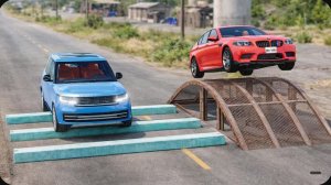 Машины против испытания последовательными уступами #3 в BeamNG Drive