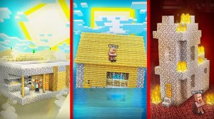 ПОЧЕМУ НАША ДЕРЕВНЯ НАХОДИТСЯ В РАЗНЫХ ЧАСТЯХ МИРА В МАЙНКРАФТ Компот Minecraft