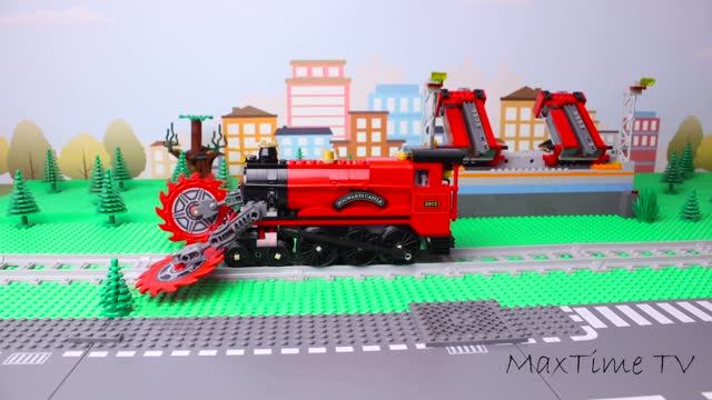 Экспериментальная стройка Тяжелая техника ЛЕГО и поезд для малышей 🚂
