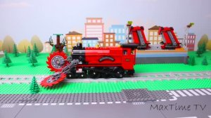 Экспериментальная стройка Тяжелая техника ЛЕГО и поезд для малышей 🚂