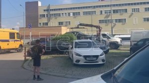 Обстановка на месте подрыва автомобиля в Балашихе