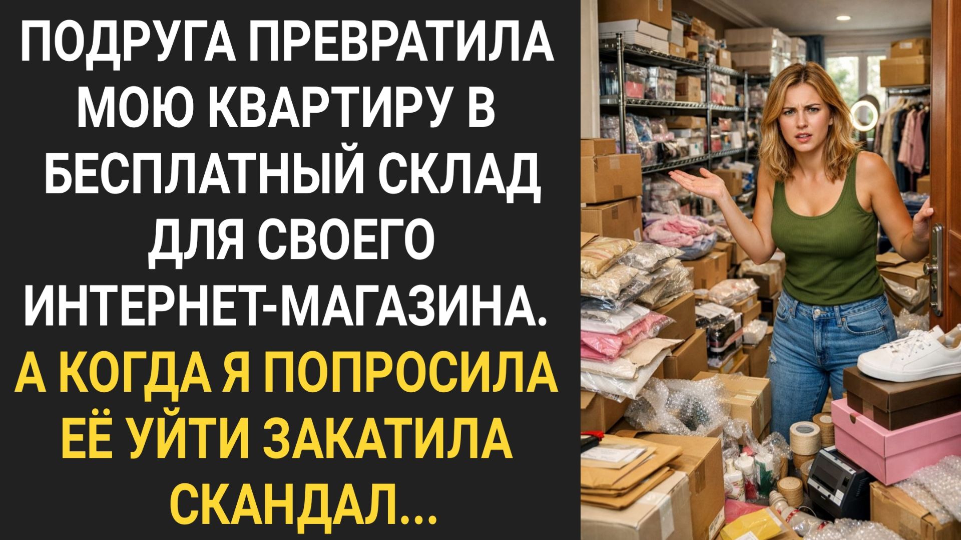 Подруга превратила мою квартиру в бесплатный склад для своего интернет-магазина.