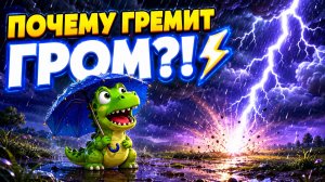 ПОЧЕМУ ГРЕМИТ ГРОМ? ⚡ Дино Рекс объясняет! Не бойся грозы! 🦖