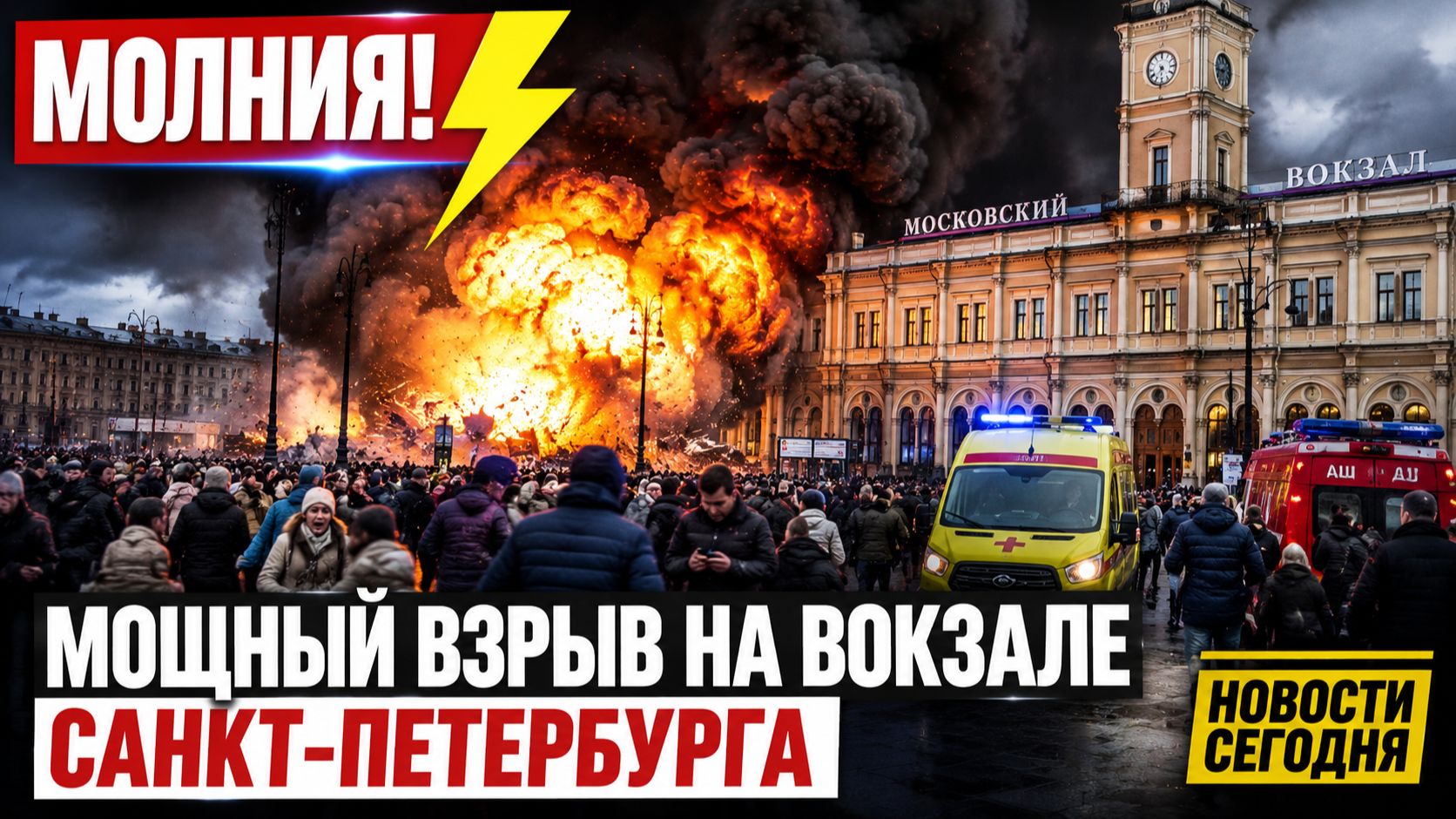 🚨 МОЩНЫЙ ВЗРЫВ У ФИНЛЯНДСКОГО ВОКЗАЛА В САНКТ-ПЕТЕРБУРГЕ: ЧТО ИЗВЕСТНО НА ДАННЫЙ МОМЕНТ смотреть онлайн