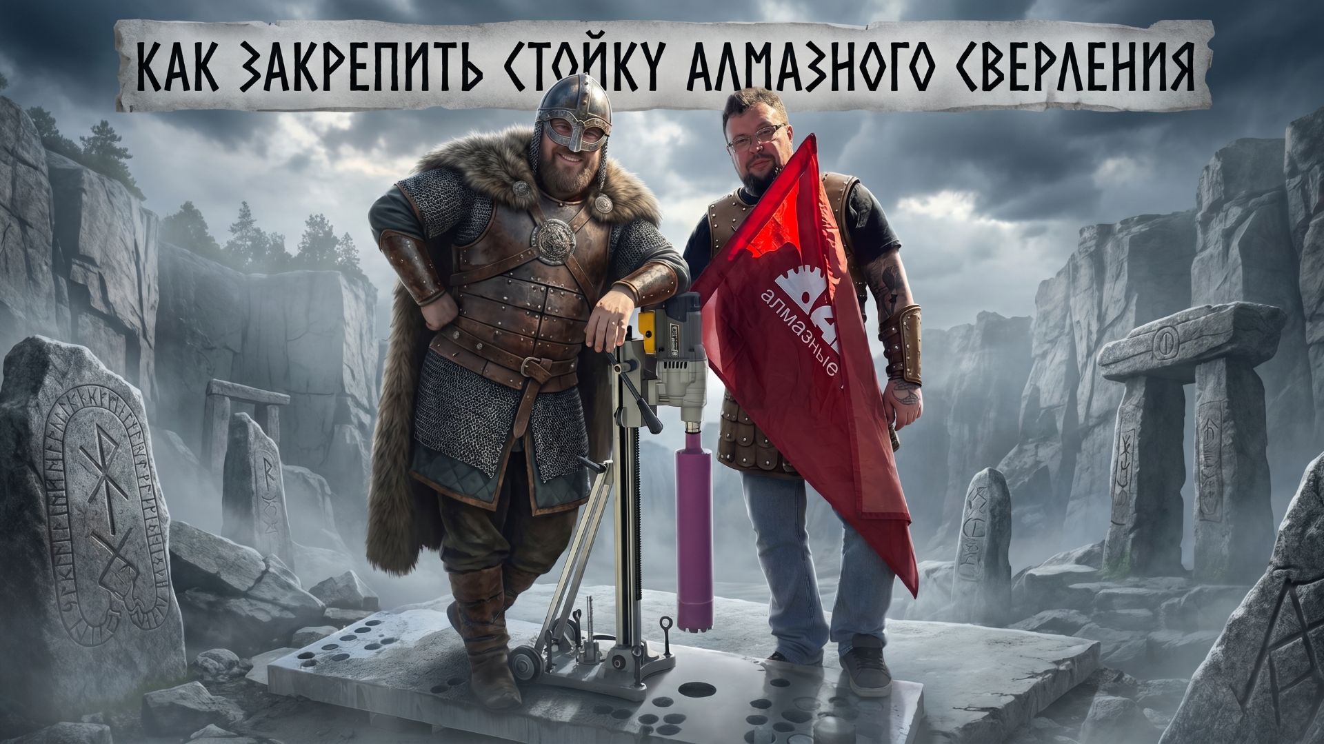 Как закрепить стойку для алмазного сверления