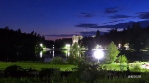 2026/6/8: Юпитер и Венера в соединении над дамбой Лесного с 22:10 до 22:30. Таймлапс: 20 мин за 40 с