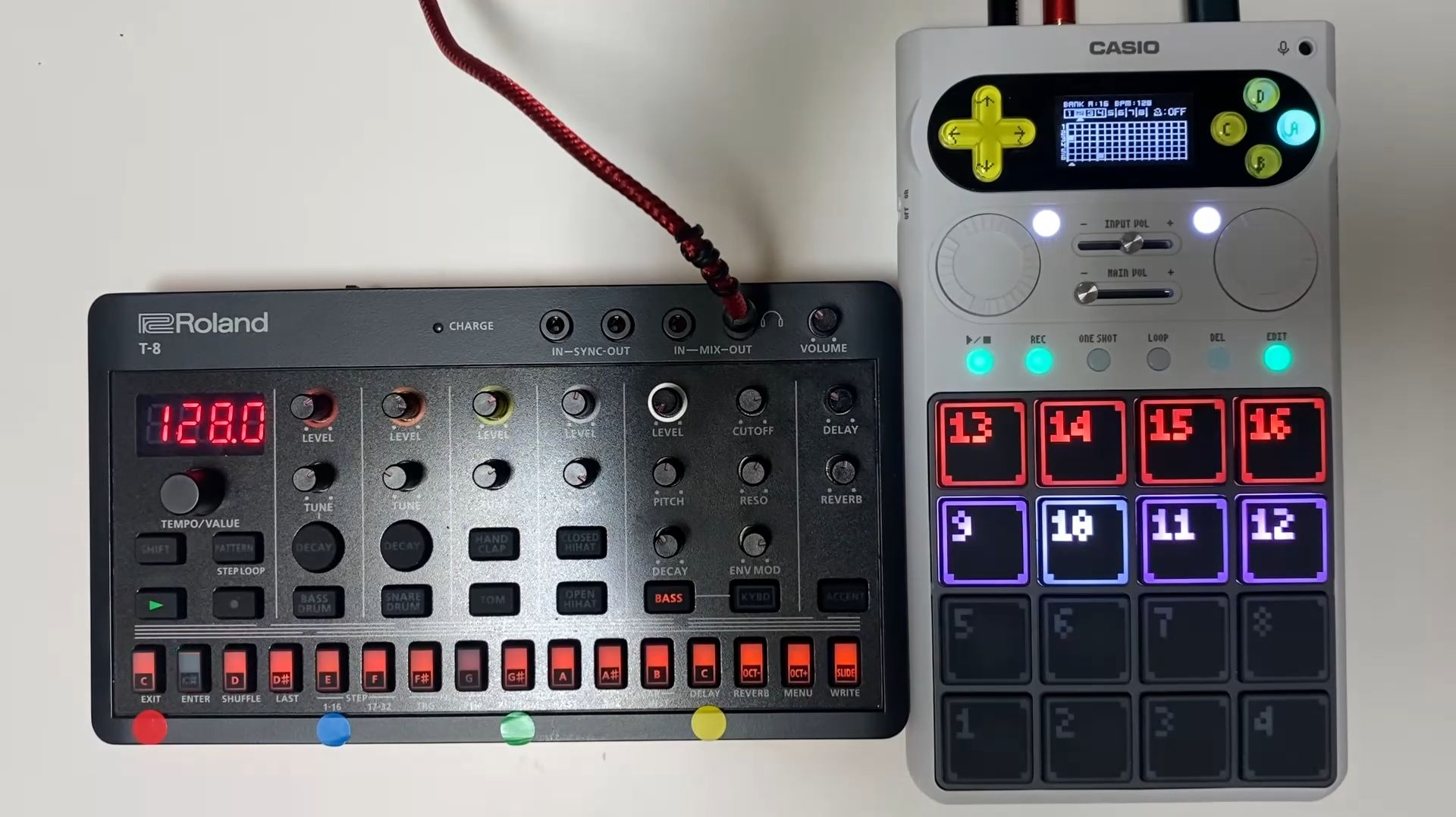 Casio SXC-1 + Roland T-8 Jam