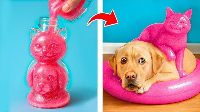 Мы построили секретные домики для питомцев! Бедная собака Vs богатая кошка!