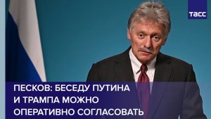 Песков: беседу Путина и Трампа можно оперативно согласовать