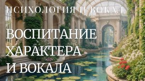 Характер и вокал. Воспитание характера и вокала