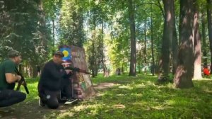 На территории парка «Фабричный» состоялась игра по лазертагу «Дети против родителей»
