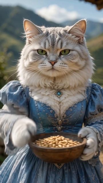 Kitttyai кормит курочек 🐈