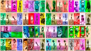 Зелёный Человек Танцует Dame Tu Cosita Music Video SUPER Megamix #81-96 в Tiles Hop - NoV