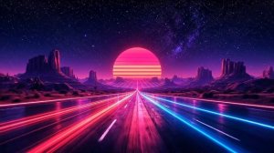 Desert Outrun 🏜️ 1 Hour Retro Synthwave BGM for Night Driving ｜ Neon Horizon