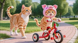 Мама-кошка подстригает шерсть на ферме и делает тигровую шапку для котят дома🐾🎩🐯