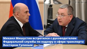 Михаил Мишустин встретился с руководителем Ространснадзора Виктором Гулиным