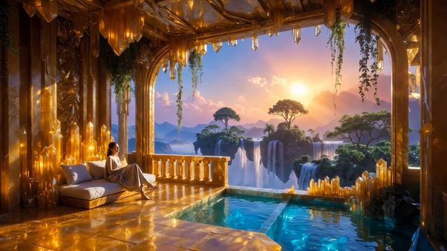 Golden Solar Megacity 2150 ｜ Serene Eco-Futurist Ambience for Deep Sleep & Focus смотреть онлайн