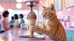 Мама-кошка и котенок открыли магазин пузырькового чая, чтобы удивить котенка игрушкой-журавлем мечты