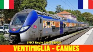 🚄 4К SmartTV ➤ 🌄 Из Вентимилья в Канны, Италия, Франция, июнь 2025! 🌄