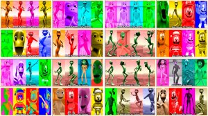 Зелёный Человек Танцует Dame Tu Cosita Music Video SUPER Megamix #49-64 в Tiles Hop - NoV
