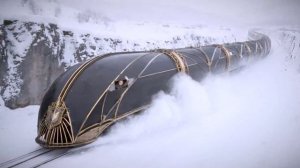 Город из черного никеля в снегу