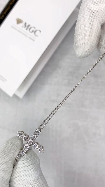 Крест с бриллиантами на цепи арт: К11366