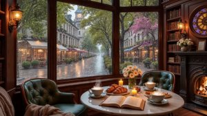ДОЖДЬ И СПОКОЙНАЯ МУЗЫКА ЗА ОКНОМ ☕🌧️ УЮТНАЯ АТМОСФЕРА ДЛЯ ОТДЫХА И РАССЛАБЛЕНИЯ