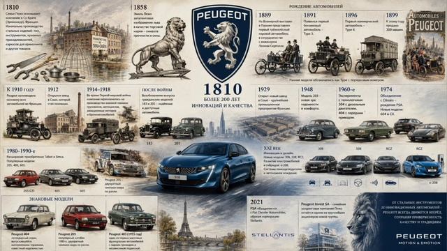 История Пежо: с 1810 года до наших дней