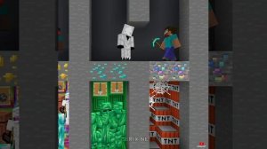 HELP Herobrine WIN From Entity & TNT #minecraft #usa #herobrine #shorts