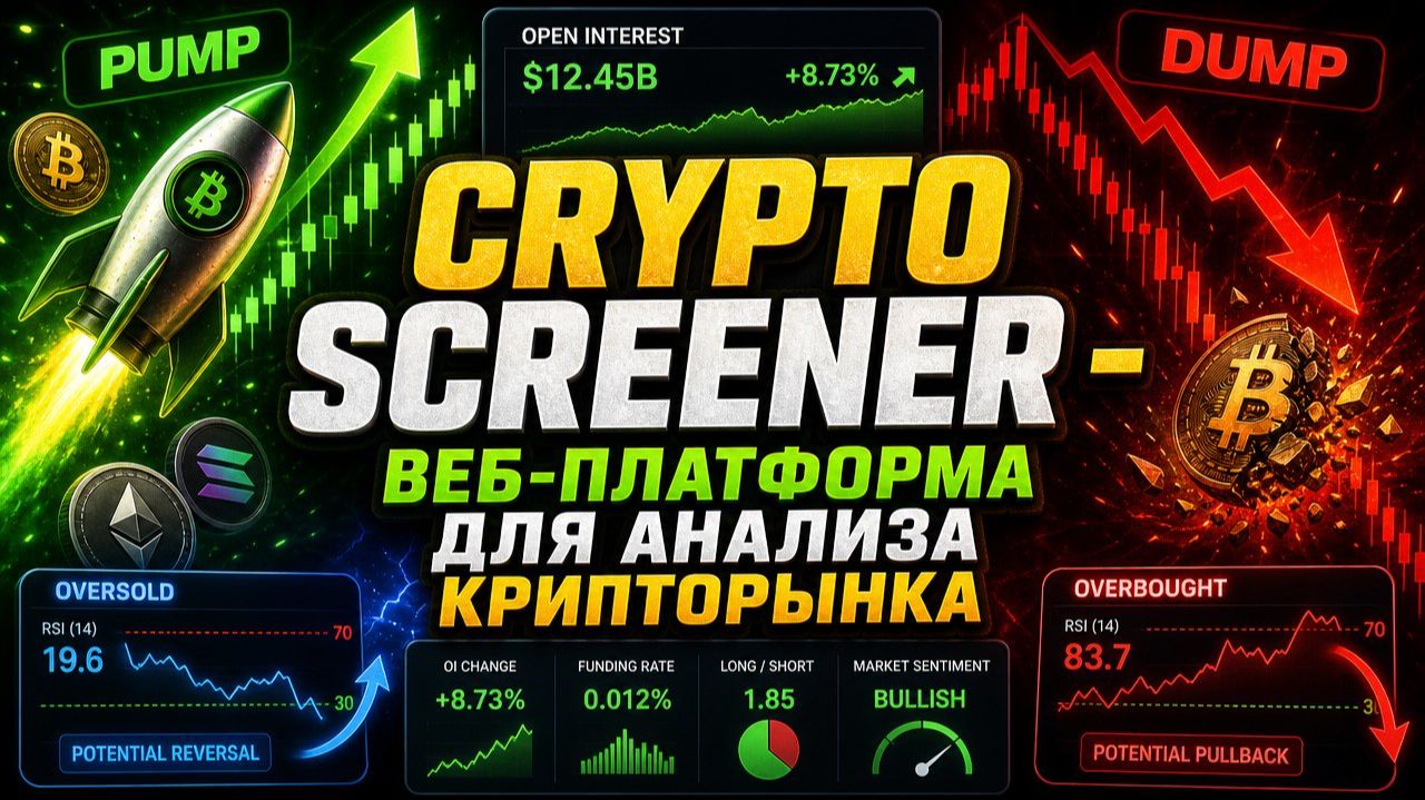 Crypto Screener - профессиональная веб платформа ДЛЯ АНАЛИЗА КРИПТОРЫНКА смотреть онлайн
